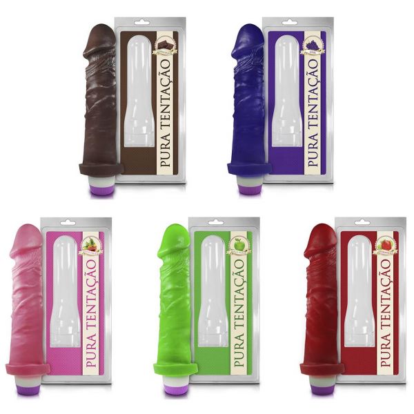 PRÓTESE VIBRADOR INTERNO AROMÁTICO 18 X 4,4CM